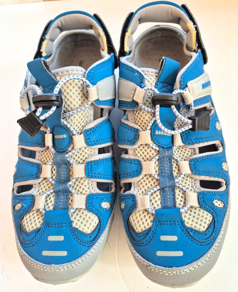 Saguaro Sport Womens Sandal Sz 8.5 Water Hiking Trail Shoes Blue Gray Active